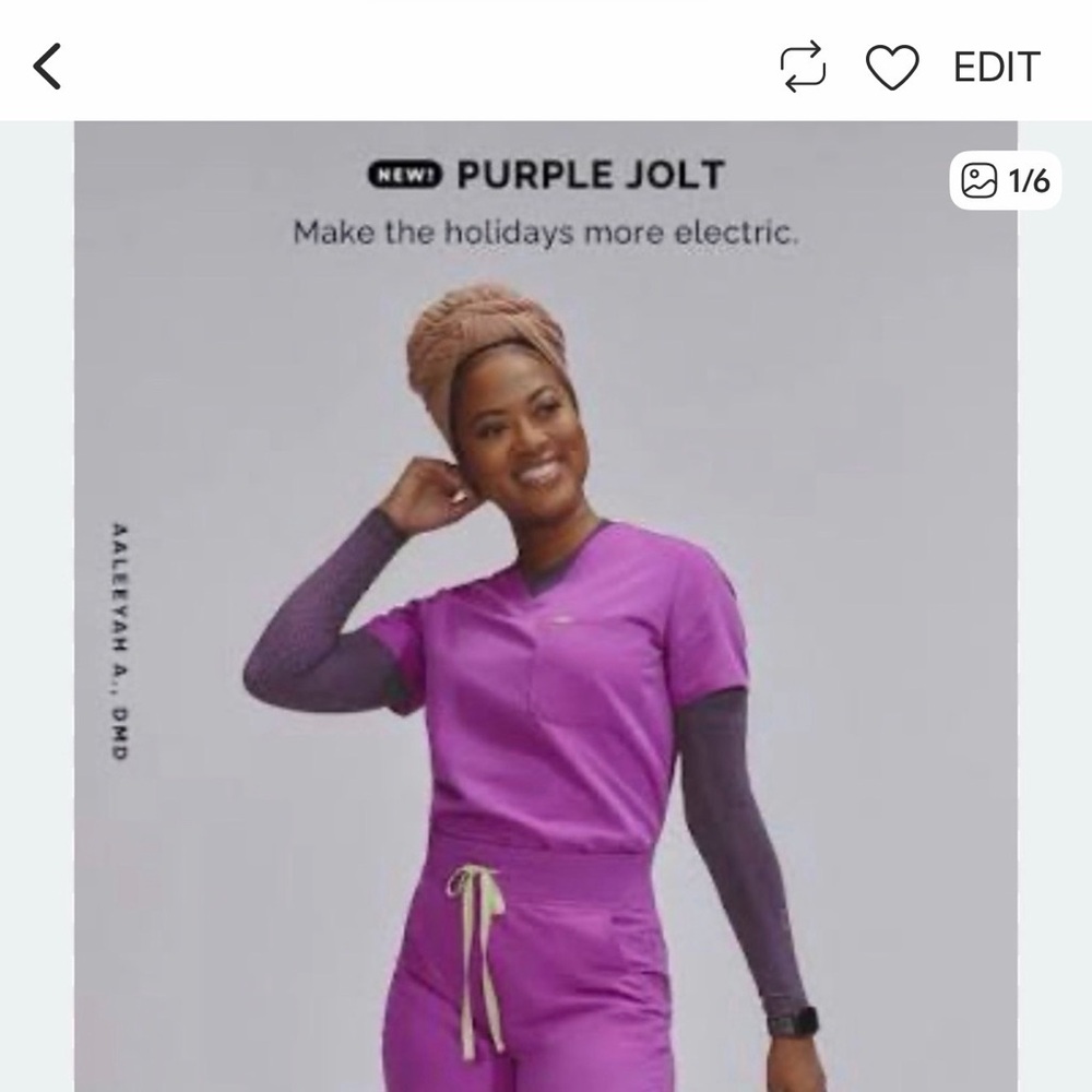 FIGS Magenta Scrub Set - Vibrant Magenta Top & Pants